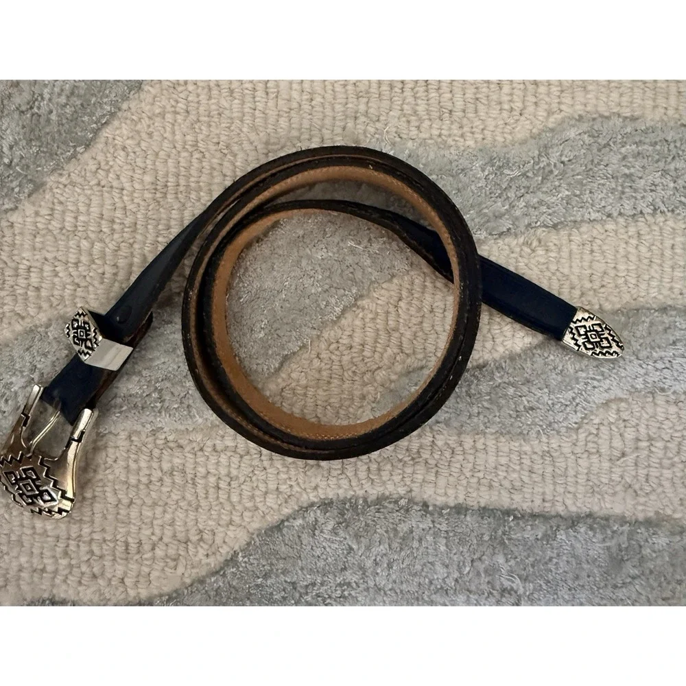 Blue Genuine Leather Nocona Weaved 36